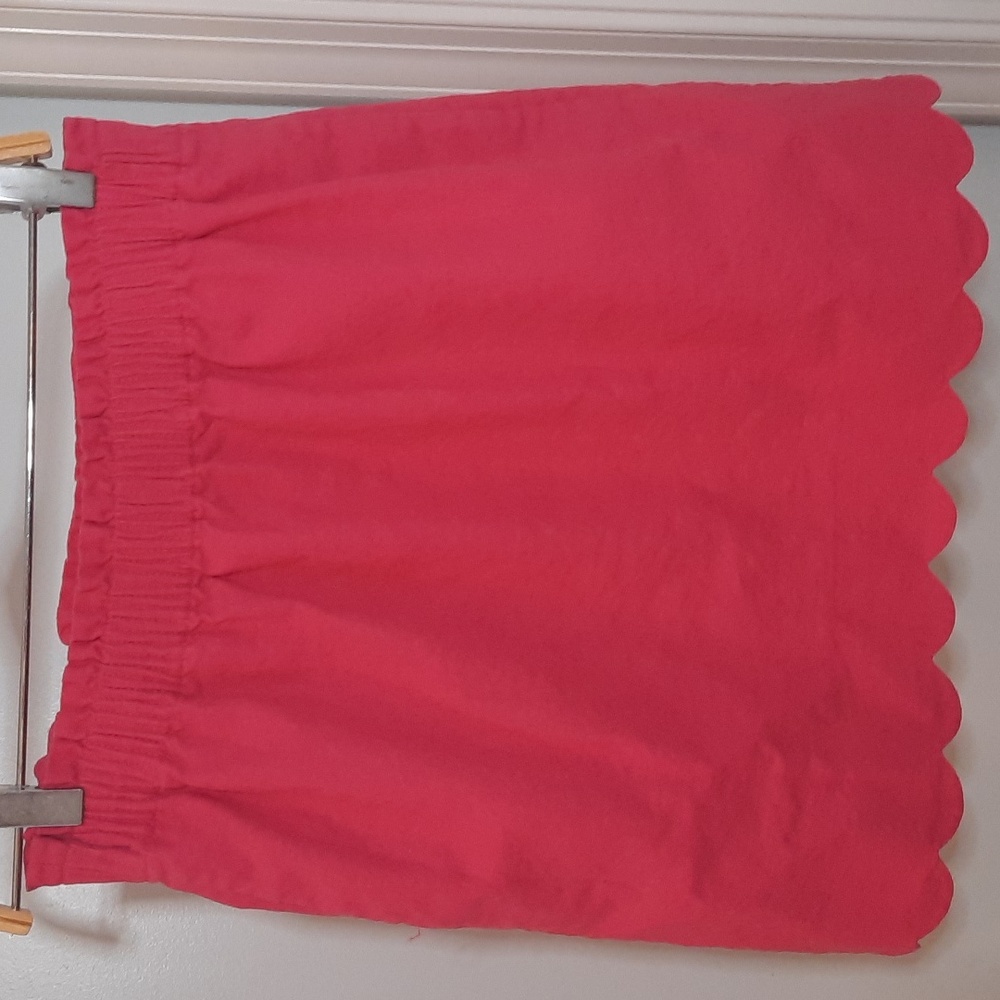J Crew Pink Scalloped Edge Skirt sz 6